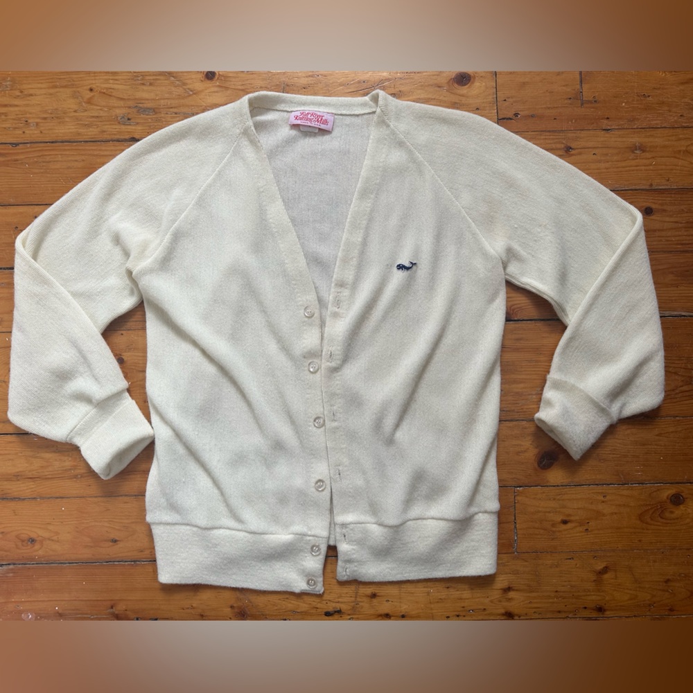 Vintage Coastal Grandpa Whale Cardigan